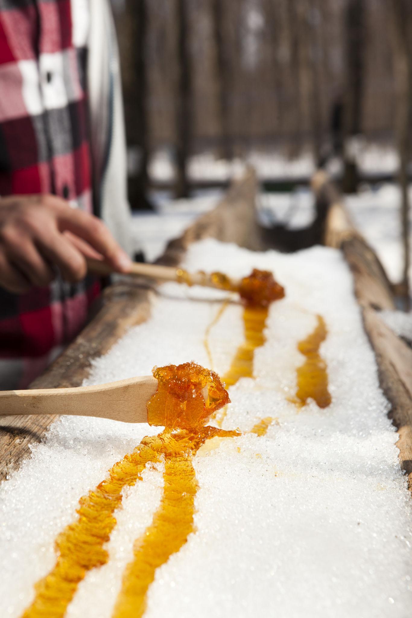 Quebec Maple Taffy on Snow