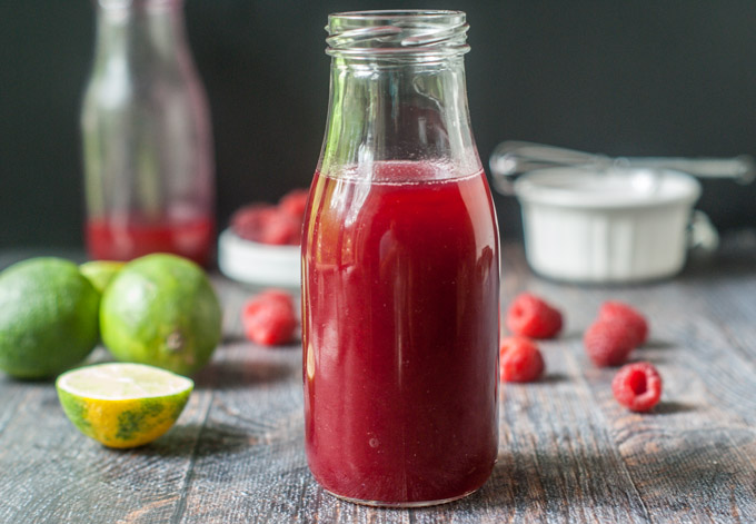 Raspberry Lime Shrub Drink