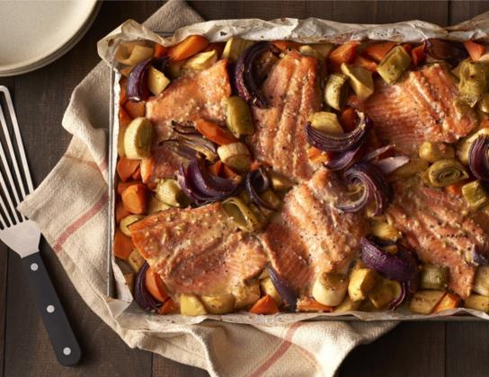 Baked Trout with Maple Glaze